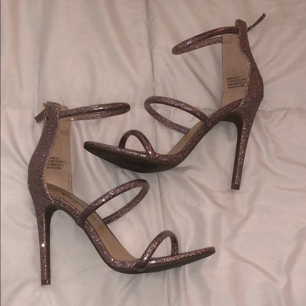 Bebe glitter heels